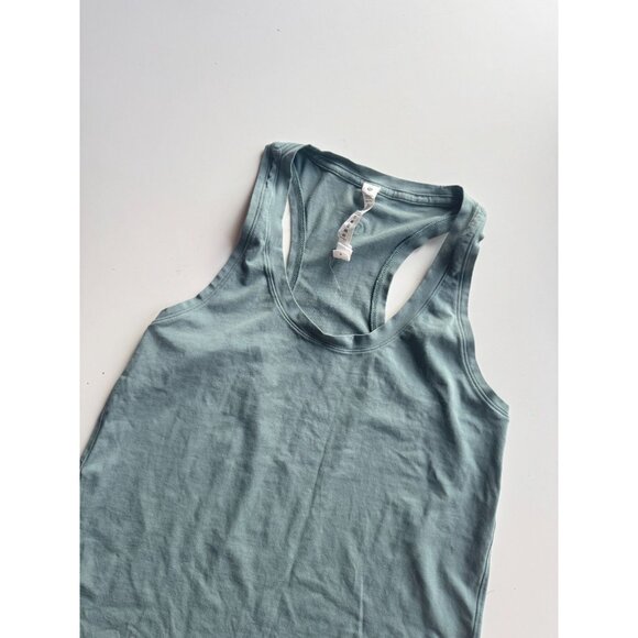 LULULEMON Mystic Green Pima Cotton Racerback Love Tank II Top, Size 4 - Picture 9 of 13